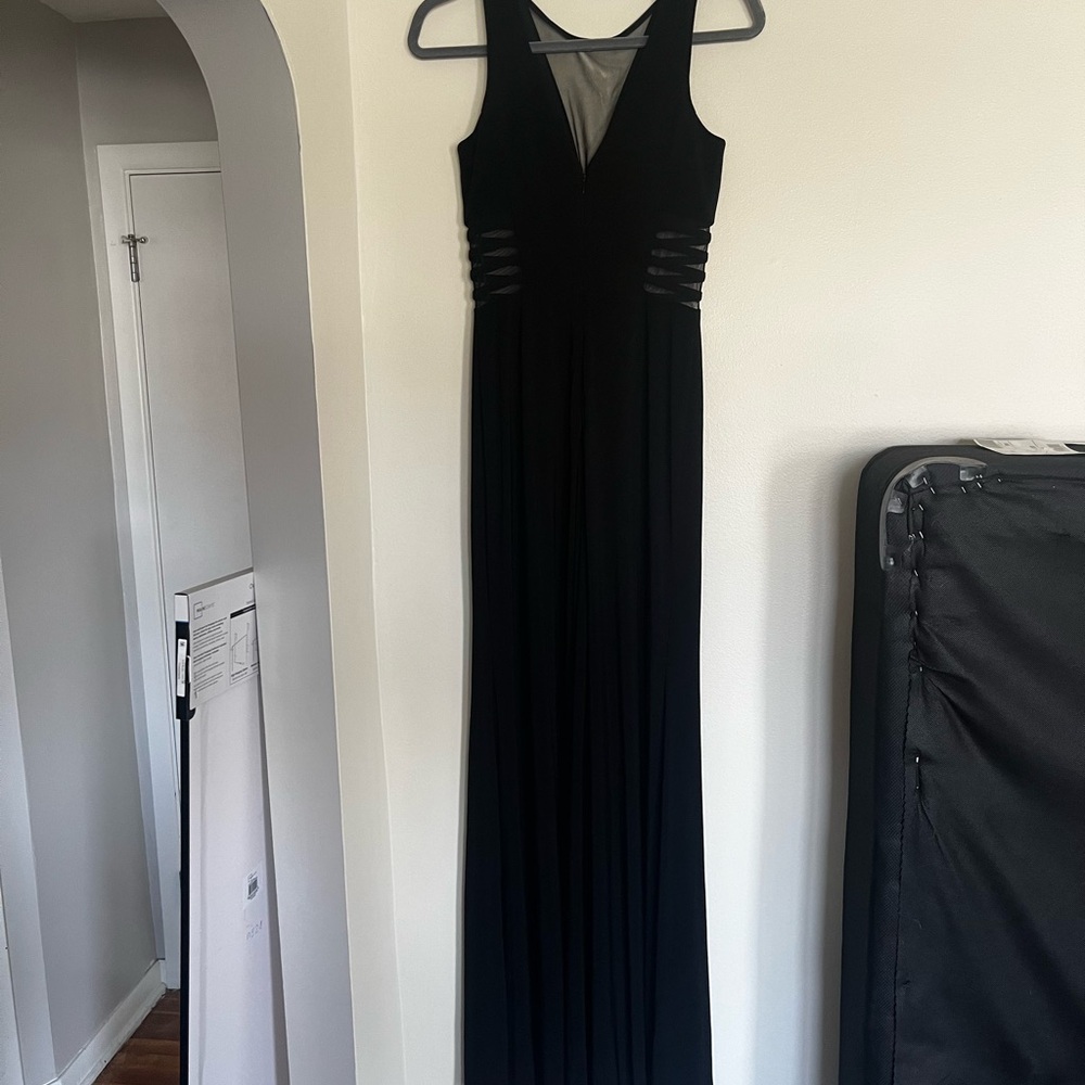 Black Evening Gown with Cutouts